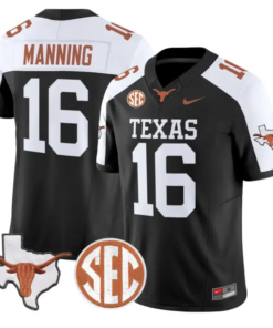 Arch Manning Jersey #16 Texas Longhorns 2026 SEC Patch Stitched by My Store NCAA Football Jerseys