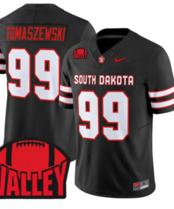Asher Tomaszewski Jersey #99 South Dakota 2026 Vapor Limited Stitched by My Store NCAA Football Jerseys