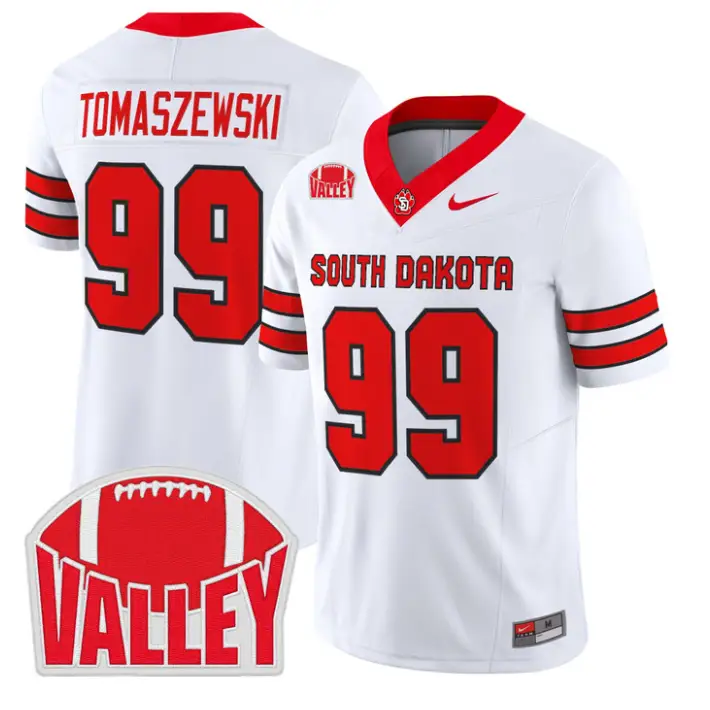 Asher Tomaszewski Jersey #99 South Dakota 2026 Vapor Limited Stitched 3 Asher Tomaszewski Jersey #99 South Dakota 2026 Vapor Limited Stitched by My Store NCAA Football Jerseys