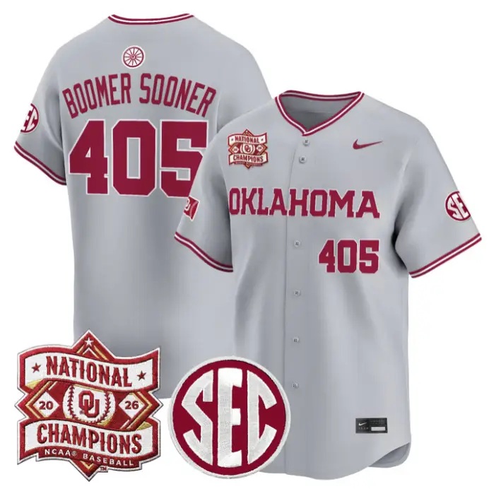 Boomer Sooner Jersey #405 Oklahoma 2026 National Champions Patch Stitched by My Store