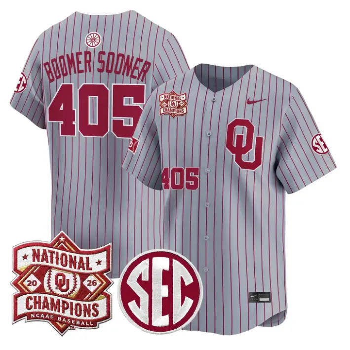 Boomer Sooner Jersey #405 Oklahoma 2026 National Champions Patch Stitched by My Store
