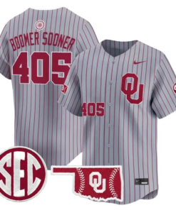 Boomer Sooner Jersey #405 Oklahoma Sooners Baseball 2026 Vapor Stitched by My Store