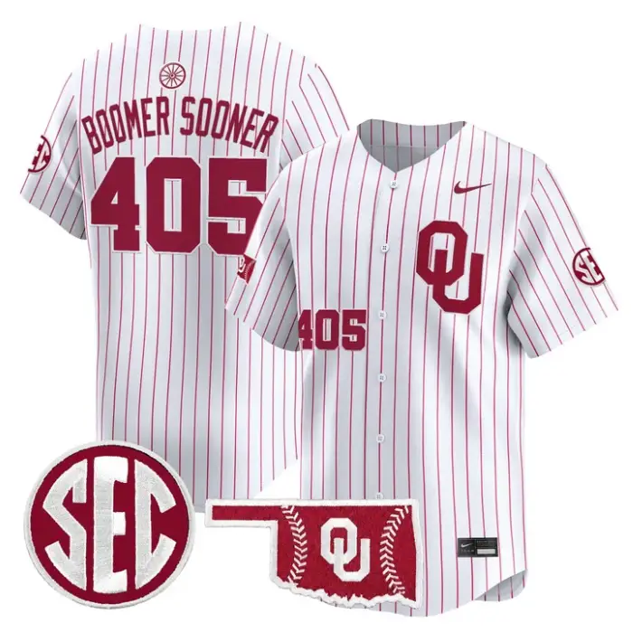 Boomer Sooner Jersey #405 Oklahoma Sooners Baseball 2026 Vapor Stitched by My Store