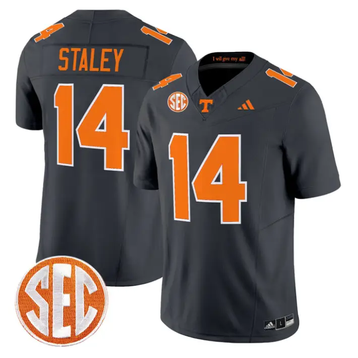 Braylon Staley Jersey #14 Tennessee Vols 2026 Vapor Limited Stitched by My Store NCAA Football Jerseys