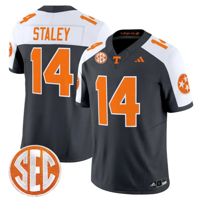Braylon Staley Jersey #14 Tennessee Vols 2026 Vapor Limited Stitched by My Store NCAA Football Jerseys