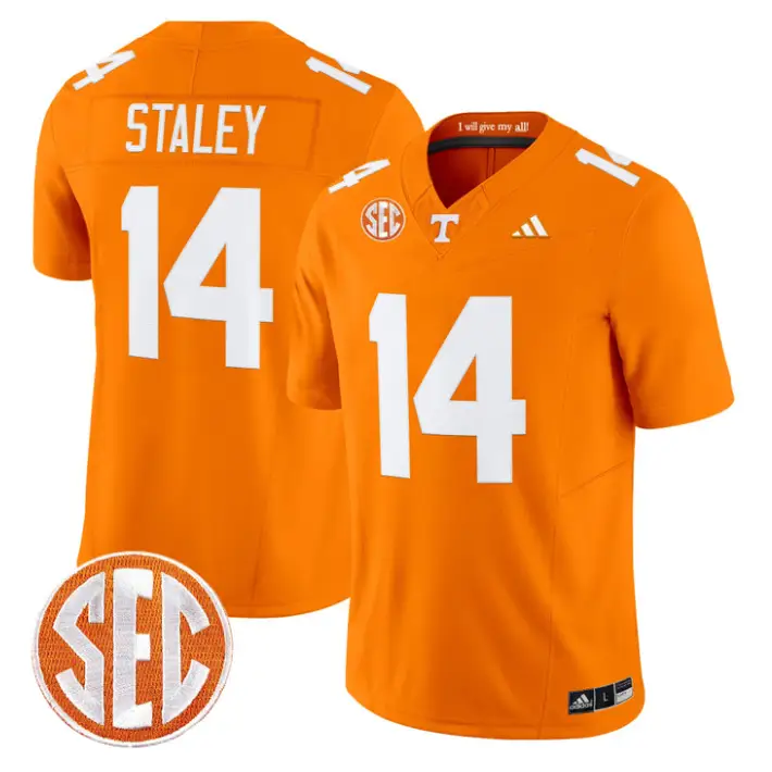 Braylon Staley Jersey #14 Tennessee Vols 2026 Vapor Limited Stitched by My Store NCAA Football Jerseys