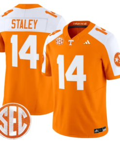 Braylon Staley Jersey #14 Tennessee Vols 2026 Vapor Limited Stitched by My Store NCAA Football Jerseys