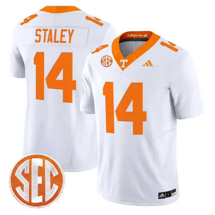 Braylon Staley Jersey #14 Tennessee Vols 2026 Vapor Limited Stitched by My Store NCAA Football Jerseys