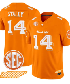 Braylon Staley Jersey #14 Tennessee Vols Music City Edition Stitched 6 Braylon Staley Jersey #14 Tennessee Vols Music City Edition Stitched by My Store NCAA Football Jerseys