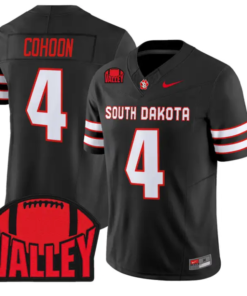 Bryce Cohoon Jersey #4 South Dakota 2026 Vapor Limited Stitched by My Store NCAA Football Jerseys