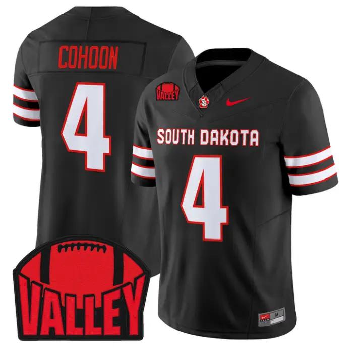 Bryce Cohoon Jersey #4 South Dakota 2026 Vapor Limited Stitched by My Store NCAA Football Jerseys