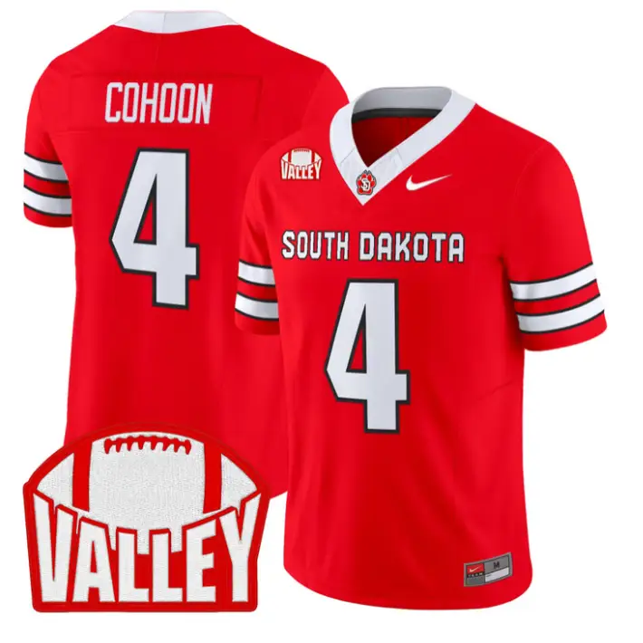Bryce Cohoon Jersey #4 South Dakota 2026 Vapor Limited Stitched by My Store NCAA Football Jerseys