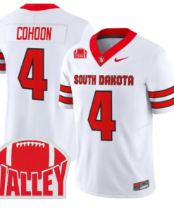 Bryce Cohoon Jersey #4 South Dakota 2026 Vapor Limited Stitched by My Store NCAA Football Jerseys