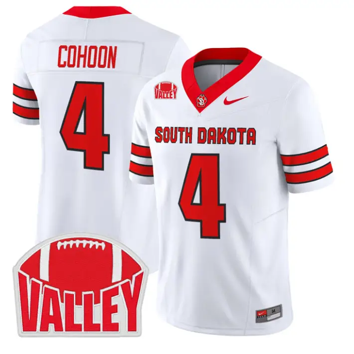 Bryce Cohoon Jersey #4 South Dakota 2026 Vapor Limited Stitched by My Store NCAA Football Jerseys