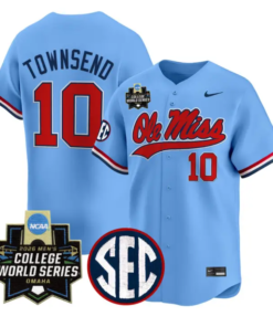 Cade Townsend Jersey #10 Ole Miss 2026 World Series Vapor Stitched Blue by My Store