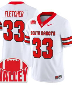 Carson Fletcher Jersey #33 South Dakota 2026 Vapor Limited Stitched by My Store NCAA Football Jerseys