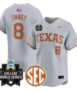 Carson Tinney Jersey #8 Texas Longhorns 2026 World Series Vapor Stitched by My Store