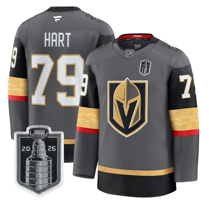 Carter Hart Jersey #79 Vegas Golden Knights 2026 Stanley Cup Stitched by Hockey David