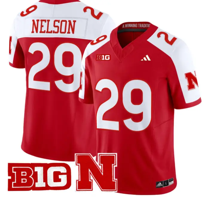 Carter Nelson Jersey #29 Nebraska Cornhuskers 2026 Vapor Limited Stitched 3 Carter Nelson Jersey #29 Nebraska Cornhuskers 2026 Vapor Limited Stitched by My Store NCAA Football Jerseys