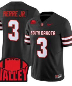 Charles Pierre Jr Jersey #3 South Dakota 2026 Vapor Limited Stitched by My Store NCAA Football Jerseys