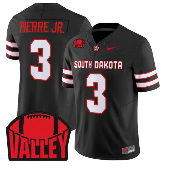 Charles Pierre Jr Jersey #3 South Dakota 2026 Vapor Limited Stitched by My Store NCAA Football Jerseys