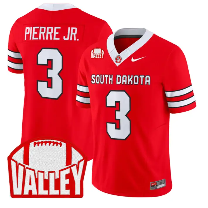 Charles Pierre Jr Jersey #3 South Dakota 2026 Vapor Limited Stitched by My Store NCAA Football Jerseys