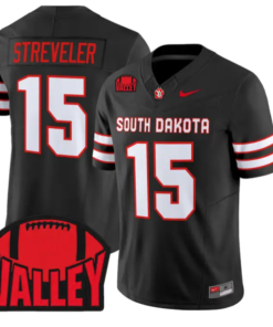Chris Streveler Jersey #15 South Dakota 2026 Vapor Limited Stitched by My Store NCAA Football Jerseys