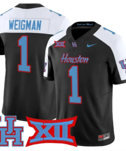 Conner Weigman Jersey #1 Houston Cougars 2026 Vapor Limited Stitched by My Store NCAA Football Jerseys
