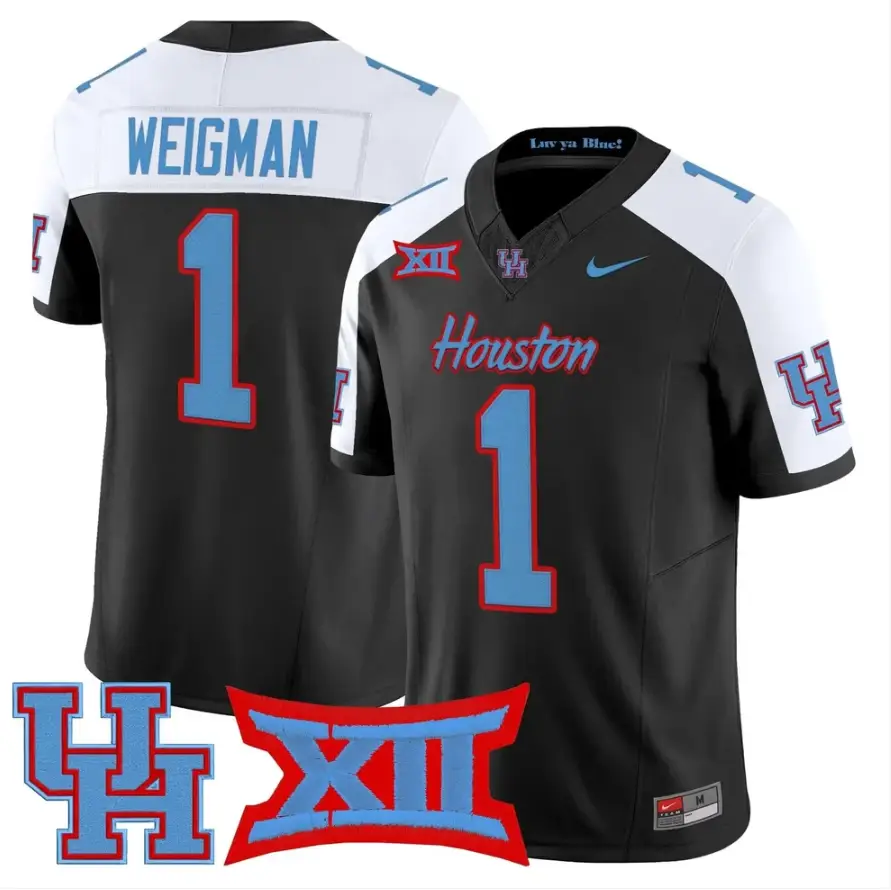 Conner Weigman Jersey #1 Houston Cougars 2026 Vapor Limited Stitched 1 Conner Weigman Jersey #1 Houston Cougars 2026 Vapor Limited Stitched by My Store NCAA Football Jerseys