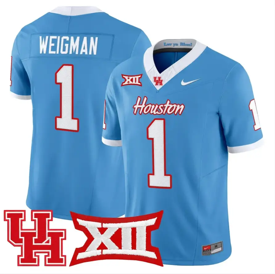 Conner Weigman Jersey #1 Houston Cougars 2026 Vapor Limited Stitched 3 Conner Weigman Jersey #1 Houston Cougars 2026 Vapor Limited Stitched by My Store NCAA Football Jerseys