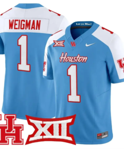 Conner Weigman Jersey #1 Houston Cougars 2026 Vapor Limited Stitched 7 Conner Weigman Jersey #1 Houston Cougars 2026 Vapor Limited Stitched by My Store NCAA Football Jerseys