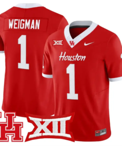 Conner Weigman Jersey #1 Houston Cougars 2026 Vapor Limited Stitched 9 Conner Weigman Jersey #1 Houston Cougars 2026 Vapor Limited Stitched by My Store NCAA Football Jerseys