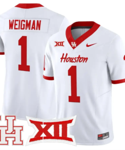 Conner Weigman Jersey #1 Houston Cougars 2026 Vapor Limited Stitched 10 Conner Weigman Jersey #1 Houston Cougars 2026 Vapor Limited Stitched by My Store NCAA Football Jerseys