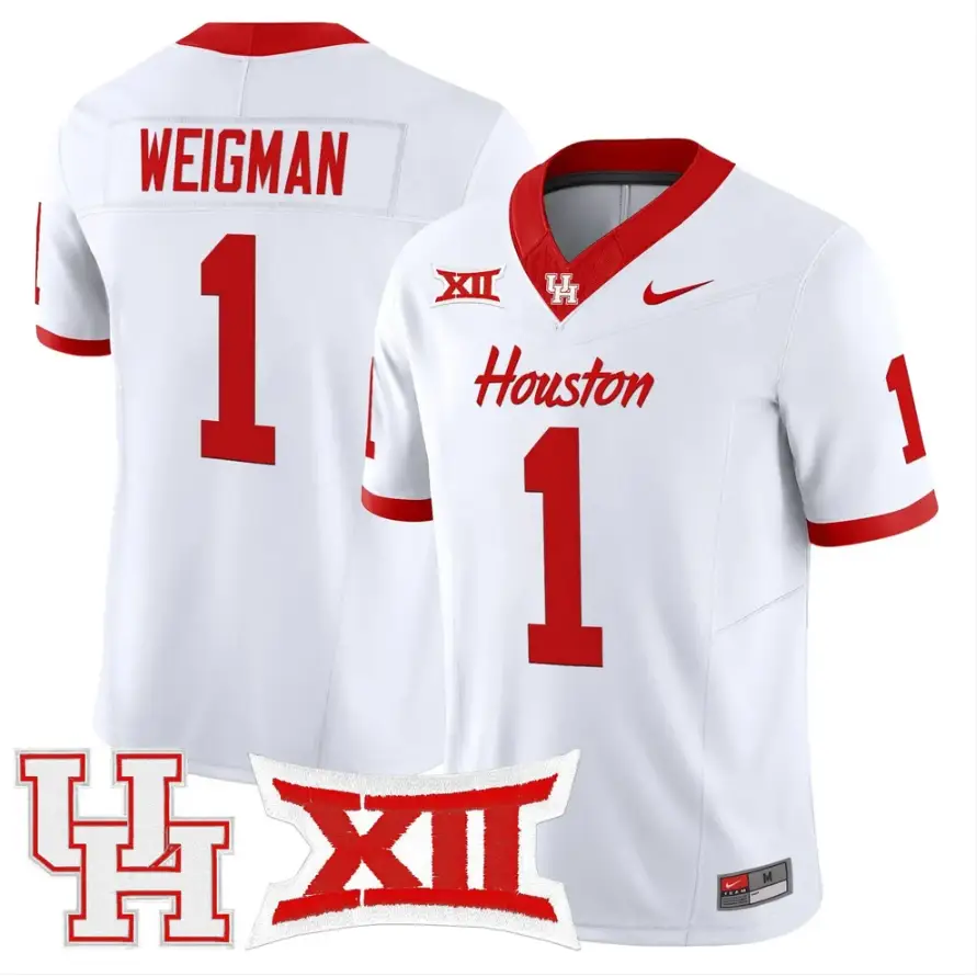 Conner Weigman Jersey #1 Houston Cougars 2026 Vapor Limited Stitched 5 Conner Weigman Jersey #1 Houston Cougars 2026 Vapor Limited Stitched by My Store NCAA Football Jerseys