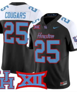 Cougars Jersey #25 Houston Cougars 2026 Vapor Limited Stitched by My Store NCAA Football Jerseys
