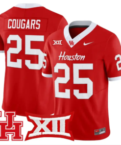 Cougars Jersey #25 Houston Cougars 2026 Vapor Limited Stitched by My Store NCAA Football Jerseys