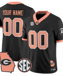 Custom Georgia Bulldogs Jersey Name, Number 2026 The Big Peach Stitched by My Store NCAA Football Jerseys