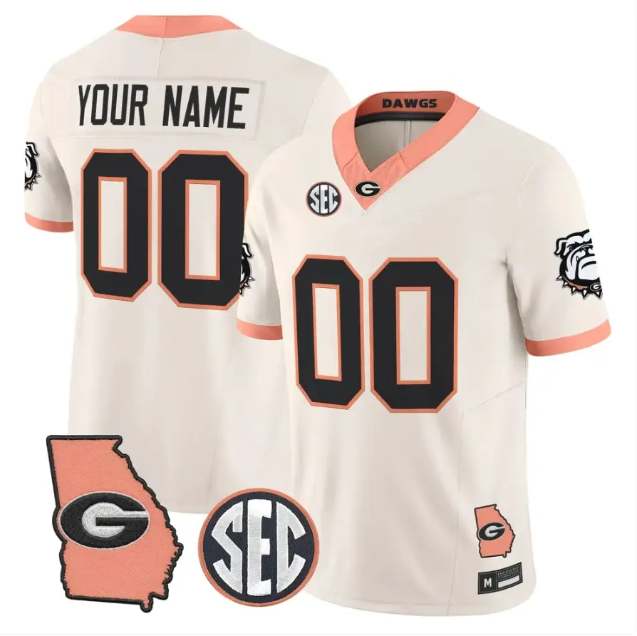 Custom Georgia Bulldogs Jersey Name, Number 2026 The Big Peach Stitched by My Store NCAA Football Jerseys