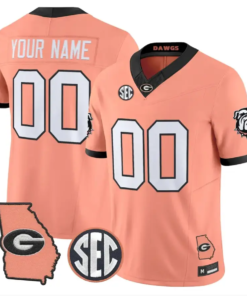 Custom Georgia Bulldogs Jersey Name, Number 2026 The Big Peach Stitched by My Store NCAA Football Jerseys