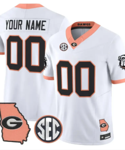 Custom Georgia Bulldogs Jersey Name, Number 2026 The Big Peach Stitched by My Store NCAA Football Jerseys