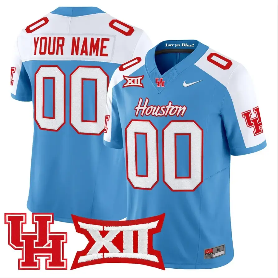 Custom Houston Cougars Jersey Name, Number 2026 Vapor Limited Stitched by My Store NCAA Football Jerseys