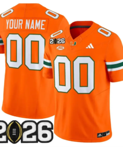 Custom Miami Hurricanes Jersey 2026 CFP Final Patch Stitched 9 Custom Miami Hurricanes Jersey 2026 CFP Final Patch Stitched by My Store NCAA Football Jerseys