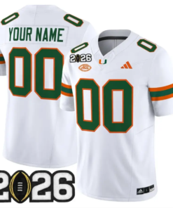 Custom Miami Hurricanes Jersey 2026 CFP Final Patch Stitched 12 Custom Miami Hurricanes Jersey 2026 CFP Final Patch Stitched by My Store NCAA Football Jerseys