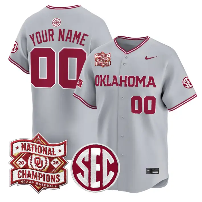 Custom Oklahoma Sooners Jersey 2026 National Champions Patch Stitched 2 Custom Oklahoma Sooners Jersey 2026 National Champions Patch Stitched by My Store