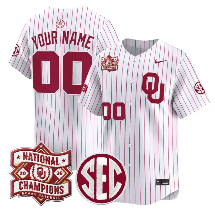 Custom Oklahoma Sooners Jersey 2026 National Champions Patch Stitched 4 Custom Oklahoma Sooners Jersey 2026 National Champions Patch Stitched by My Store
