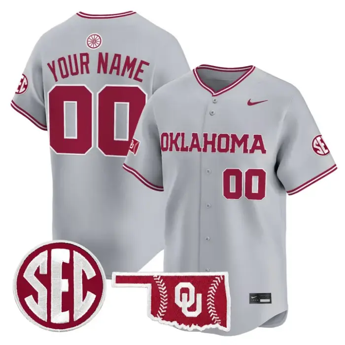 Custom Oklahoma Sooners Jersey Baseball 2026 Vapor Limited Stitched 3 Custom Oklahoma Sooners Jersey Baseball 2026 Vapor Limited Stitched by My Store