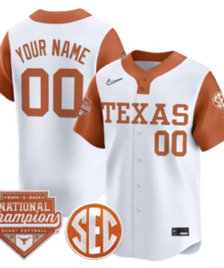Custom Texas Longhorns Jersey 2026 Back-To-Back World SeriesChampions by My Store