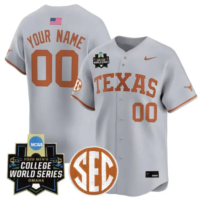 Custom Texas Longhorns Jersey Name, Number 2026 World Series Stitched by My Store