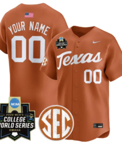 Custom Texas Longhorns Jersey Name, Number 2026 World Series Stitched by My Store
