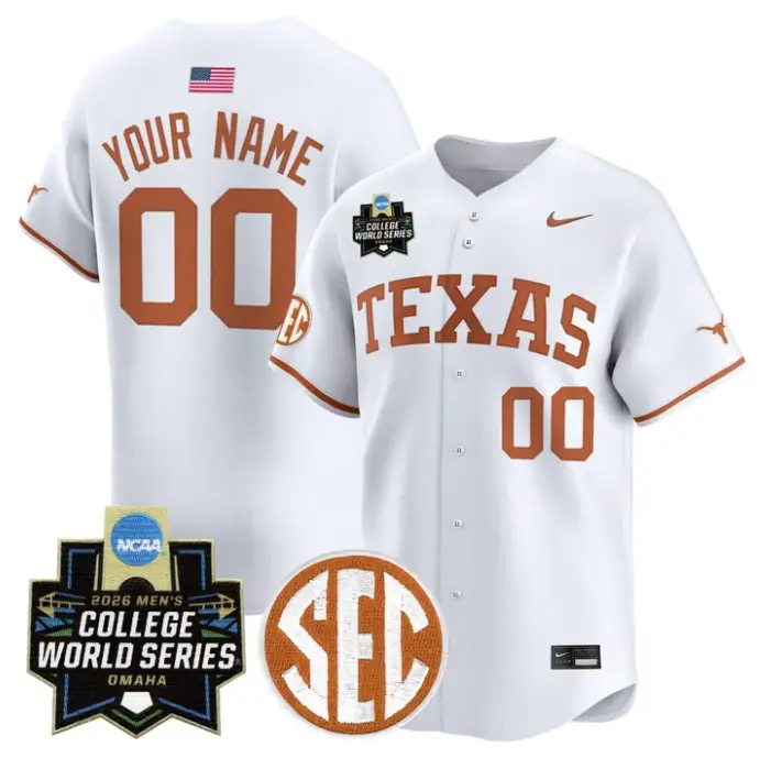 Custom Texas Longhorns Jersey Name, Number 2026 World Series Stitched by My Store